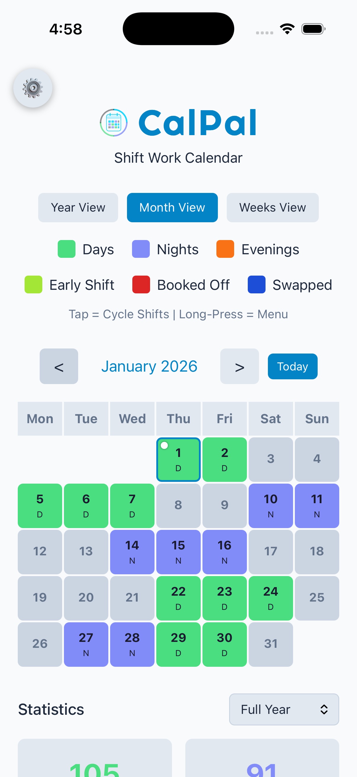 Month View - Daylight Theme